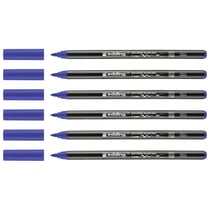 Lot de 6 feutres porcelaine - EDDING - Bleu - Pointe pinceau 1-4 mm