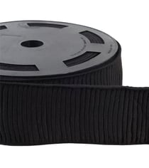 Elastique monte jupe coton 70mm noir au mètre