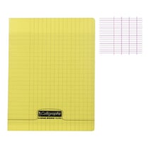 Cahier - 17x22(cm) - Grands carreaux - 192 pages - couverture en polypro - sans spirale - Clairefontaine - Calligraphe