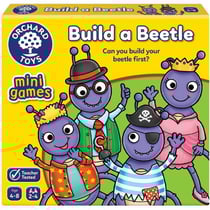 Jeu de société - Build a Beetle - Jeu de voyage compact - 2 a 4 joueurs - a partir de 4 ans