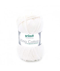 Pelote de Coton à tricoter KING COTTON - Grundl 02 Ecru
