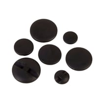 Lot de 3 boutons tunnel classique noir