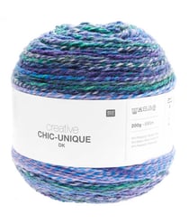 Pelote de laine à tricoter Creative Chic Unique DK - 200GR - Rico Design 007 Aqua multicolore