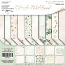 10 Papiers scrapbooking 30 x 30 cm album faire part carte Scrapmir PINK CHILDHO