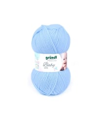 Fil layette à tricoter BABY UNI - Grundl - certifiée Oeko-Tex 03 Bleu