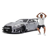 NISSAN GT-R (R35) W/ LIBERTY WALK BODY KIT TYPE 2.0 GREY 2024 1/18