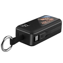 LinQ Batterie Externe 8000 mAh Porte Clé USB C et Lightning Noir