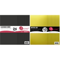 34 papiers Scrapbooking Noir et Or - H: 30,5 cm