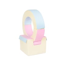 Ensemble de cerceaux 3 blocs rose bleu jaune pastel - Velinda