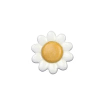 Lot de 6 boutons marguerite 15mm Jaune