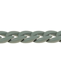 Chaîne Plate en Acrylique de 20mm pour sac à main - Vendue au Mètre - Distrifil Bleu Gris