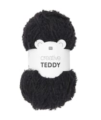 Fil à tricoter Creative Teddy 100 gr - Rico Design 07 Noir