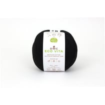DMC - Fil Coton Recyclé Eco Vita 3mm 100g Tricot et Crochet Col. 002 noir