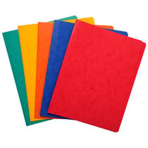 Chemise a dos rainé Carte lustrée 400gm2 - 24x32cm - Couleurs assorties - x 50 - Exacompta