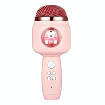 Microphone Sans Fil Enfant Bluetooth Rose Effets Sonores Multiples Rose YONIS