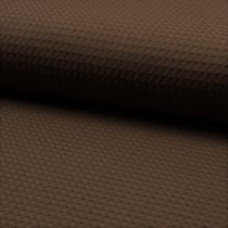 Tissu Nid d'abeille Marron chocolat
