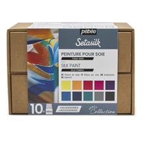 Peinture pour soie - Pébéo - Setasilk - Coffret de 10 flacons de 45ml