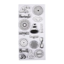 Clear Stamps Mandala, 97x205mm, 16 motifs, 1feuille