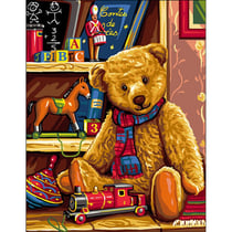 Princesse - Canevas antique Mon vieux Teddy Rafael Angelo 50x65cm