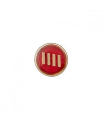 Bouton à rayures en métal 10mm à queue - Prym Rouge/or Rouge