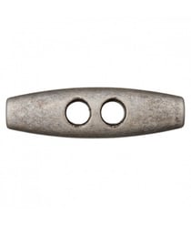 Boutons Tonneaux polyester métallisé 2 trous 25mm - Prym Argent Anitique gris