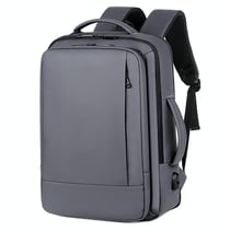 Sac À Dos Ordinateur Imperméable Avec Port USB Grande Capacité Extensible Noir Gris YONIS