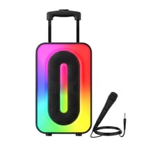 Avizar Enceinte Bluetooth Portable Lumineuse 2x Haut-parleurs 5W avec Micro Noir