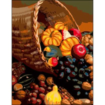 Princesse - Canevas antique Corbeille de fruits 50x65cm
