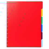 Intercalaires polypropylènes couleurs 6 positions pour porte-vues à anneaux - Couleurs assorties - x 10 - Exacompta