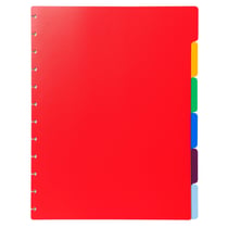 Intercalaires polypropylènes couleurs 6 positions pour porte-vues à anneaux - Couleurs assorties - x 10 - Exacompta