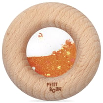 Hochet sensoriel Donut Calme - Bois - Orange - Petit Boum