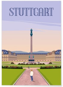 Affiche ville Stuttgart | A3 : 29,7x42cm