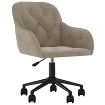 Chaise fauteuil siège pivotante de bureau informatique étude clairvelours gris 02_0024118
