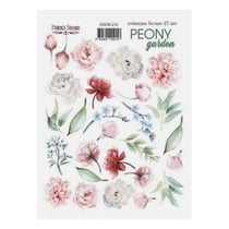 Planche de stickers couleur embelissement Fabrika Decoru PEONY GARDEN 215