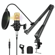 Microphone Studio Professionnel Kit Avec Bras Suspension Et Carte Son USB YONIS