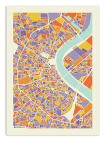 Affiche - Bordeaux Rainbow map - Muzungu
