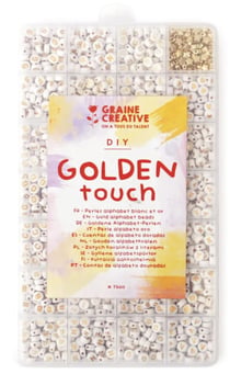 Assortiment de perles alphabet Golden Touch - Graine Creative