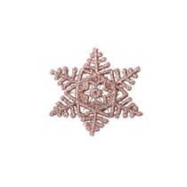 Lot de 3 écussons thermocollants flocon de neige rose gold 3,9cm x 3,9cm