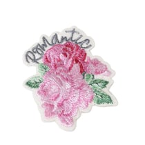 Lot de 3 écussons thermocollants fleurs romantic 5cm x 5,5cm
