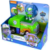 Pat patrouille rocky avec camion poubelle - figurine chien - paw patrol - spin master