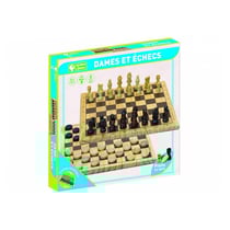 Jeux de dames et d'echecs en bois