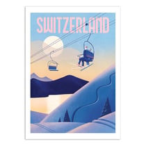 Affiche 50x70 cm - Ski Switzerland - Mark Harrison