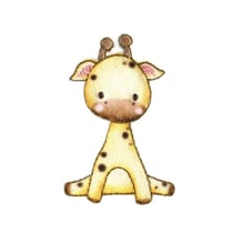 Ecusson  petits animaux girafe 3,2cm x 5,3cm