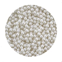 500 perles sans trou rondes acrylique blanc nacré 2 mm - Non Percée - création diy