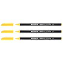 Lot de 3 feutres de coloriage pointe fine - EDDING - Jaune - 1 mm