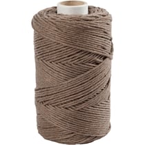 Cordon pour macramé, L : 198 M, d 2 mm, brun clair, 330 gr/ 1 rouleau