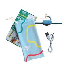 Pack essentiel : Lampe bleue + câble + pochette microfibre - Lizia