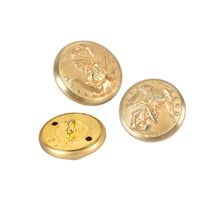 Lot de 3 boutons blason or 25mm