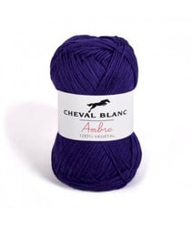 Coton et bambou à tricoter AMBRE - Cheval Blanc 061 Violet