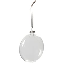 Boules de Noël en verre, d 8 cm, ép. 2,1 cm, 6 pièces/ 1 Pq.